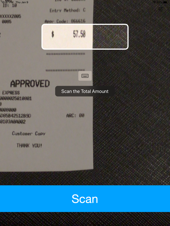 Scan Tip - Tip Calculator iPad screenshot 1 - Food & Drink app