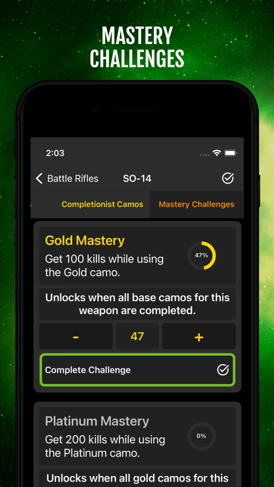 #5. MWII Camo Tracker (iOS) By: Daniel Ryman