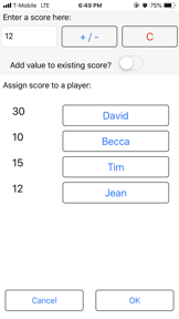 ScoreTally screenshot