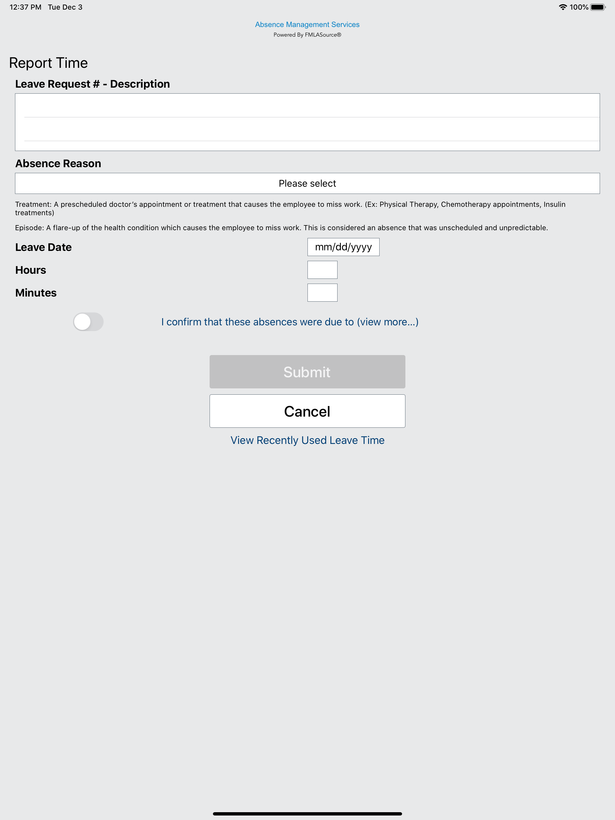 Group Absence Management