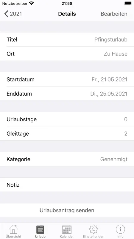 Jahresurlaub Planer screenshot 4 of 10