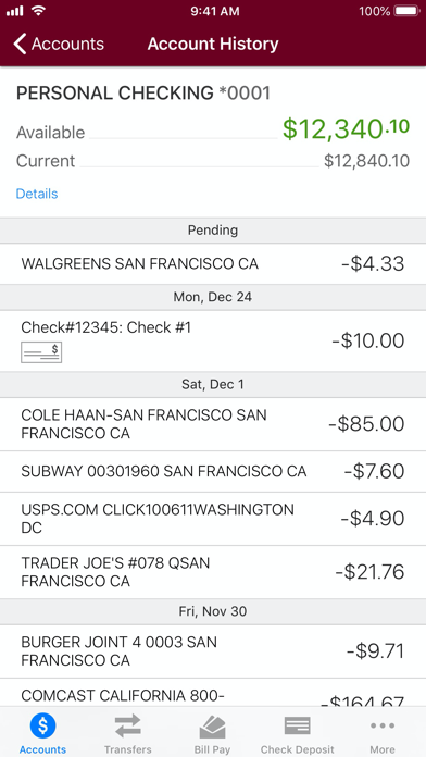 Saratoga National Bank Screenshot