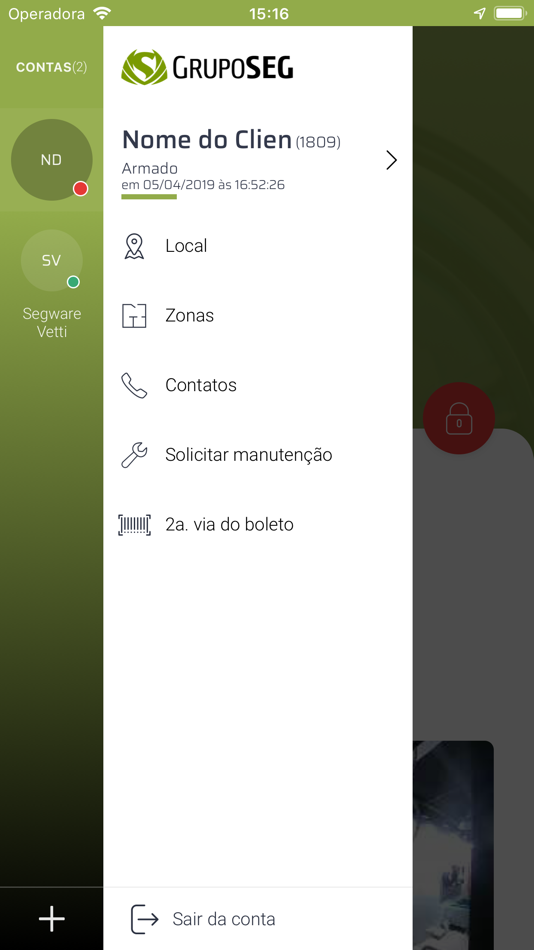 #2. GrupoSEG Mobile (iOS) Podle: VFS SISTEMA ELETRONICO DE ALARME LTDA