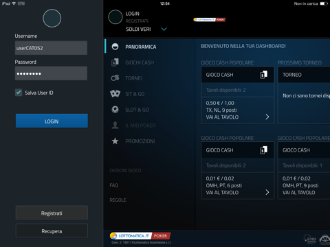 Lottomatica.it Poker screenshot 2