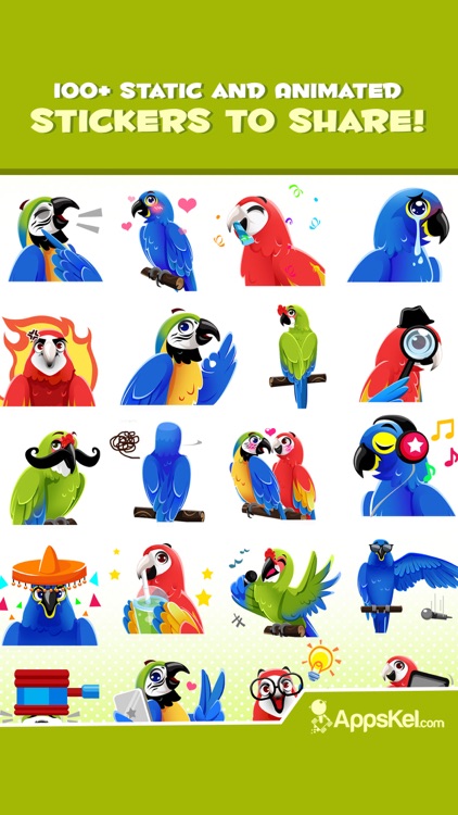 Macaw Parrot Emojis Stickers