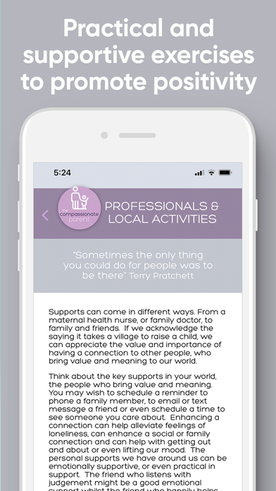 The Compassionate Parent App Screenshot