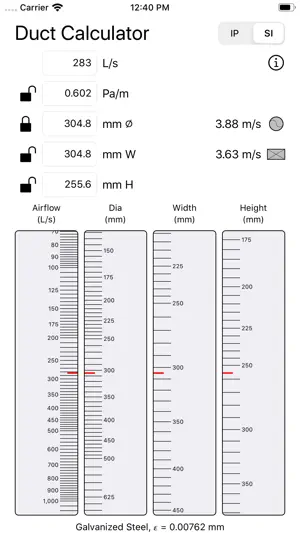 Duct Calculator screenshot 2