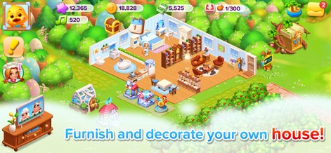 Family Farm Seaside - Step inside and customize your living space, highlighting various furniture options and decorative items, allowing for unique interior design.