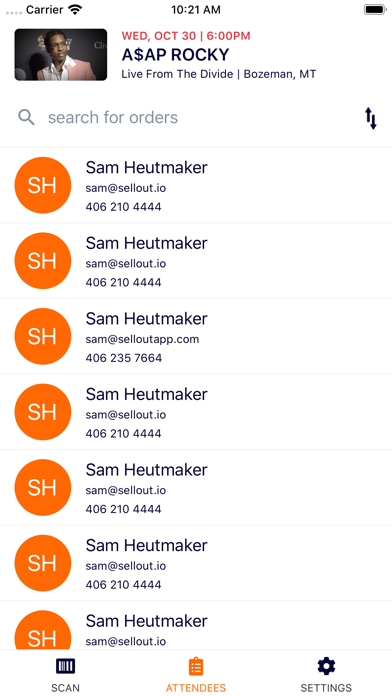 Sellout Box Office Screenshot