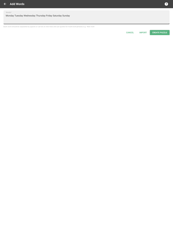 Word Search Maker iPad screenshot 4 - Education app