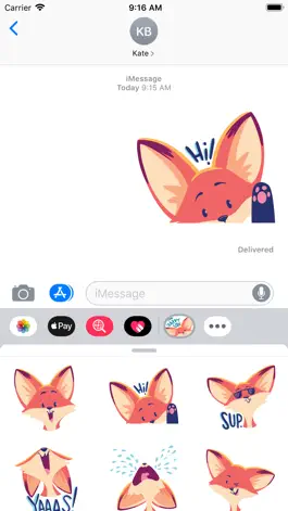 Game screenshot The Happy Fox Stickers mod apk
