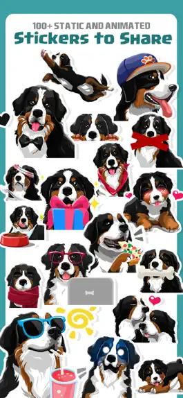 Game screenshot Bernese Mountain Dog Emoji apk