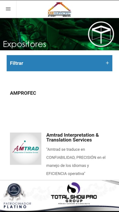 Congreso AMPROFEC 2019 screenshot 2