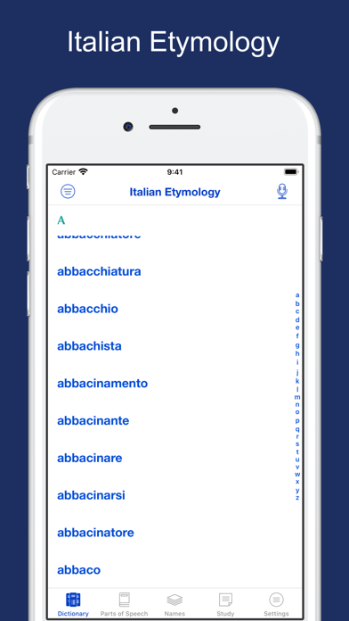 Italian Etymology Dictionary Screenshot