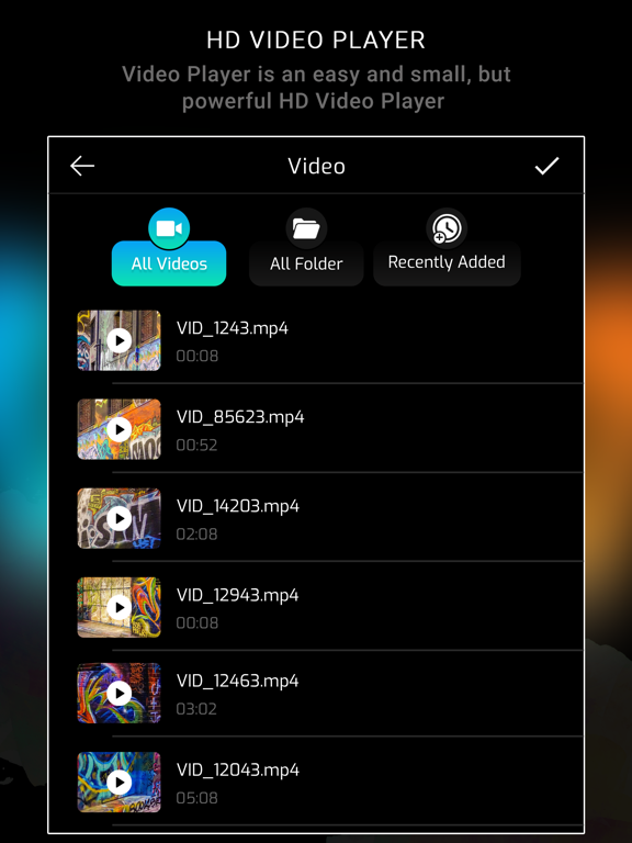 Screenshot #4 pour All Format Video Player
