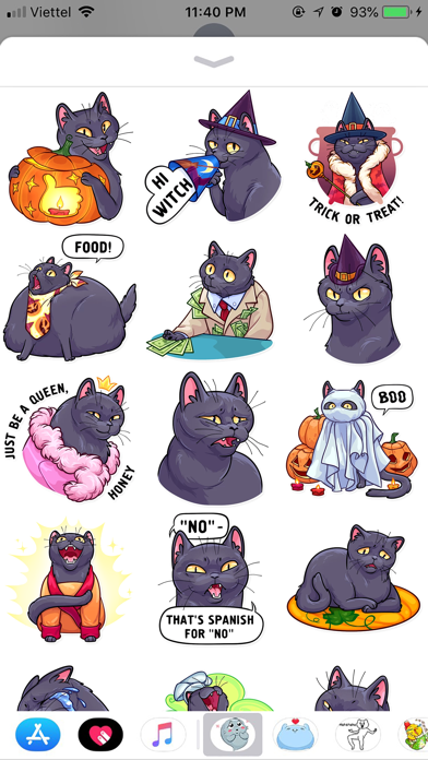 Cat Halloween Emoji Stickers Screenshot