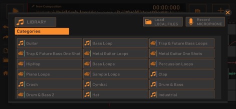 Song Maker : Music Mixer Beats - 이 앱은 방대한 사운드 라이브러리를 제공하여 사용자가 음악적 영감을 자유롭게 찾을 수 있도록 돕습니다. 다양한 장르별 카테고리와 악기별 루프 및 원샷을 통해 원하는 소리를 쉽게 탐색하고 프로젝트에 추가할 수 있습니다.