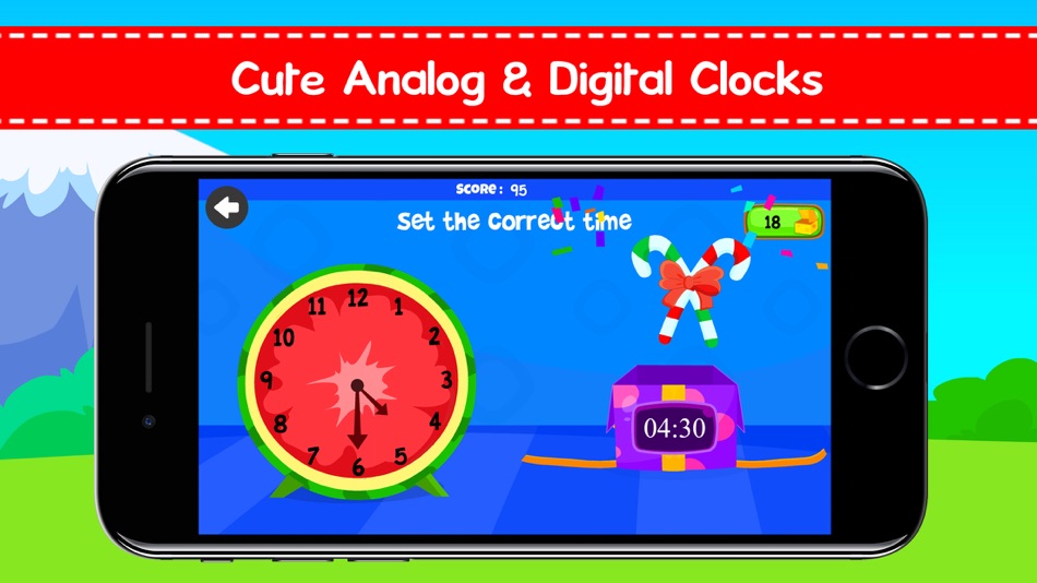 #4. Telling Time For Kids + Clock (iOS) 由: KIDLOLAND KIDS & TODDLER GAMES