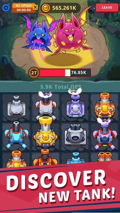 Screenshot #2 pour Tank Evolution:Attack Monsters