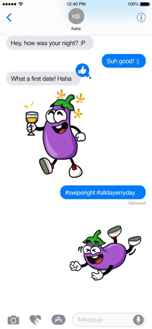 ‎Eggplant Stickers Screenshot