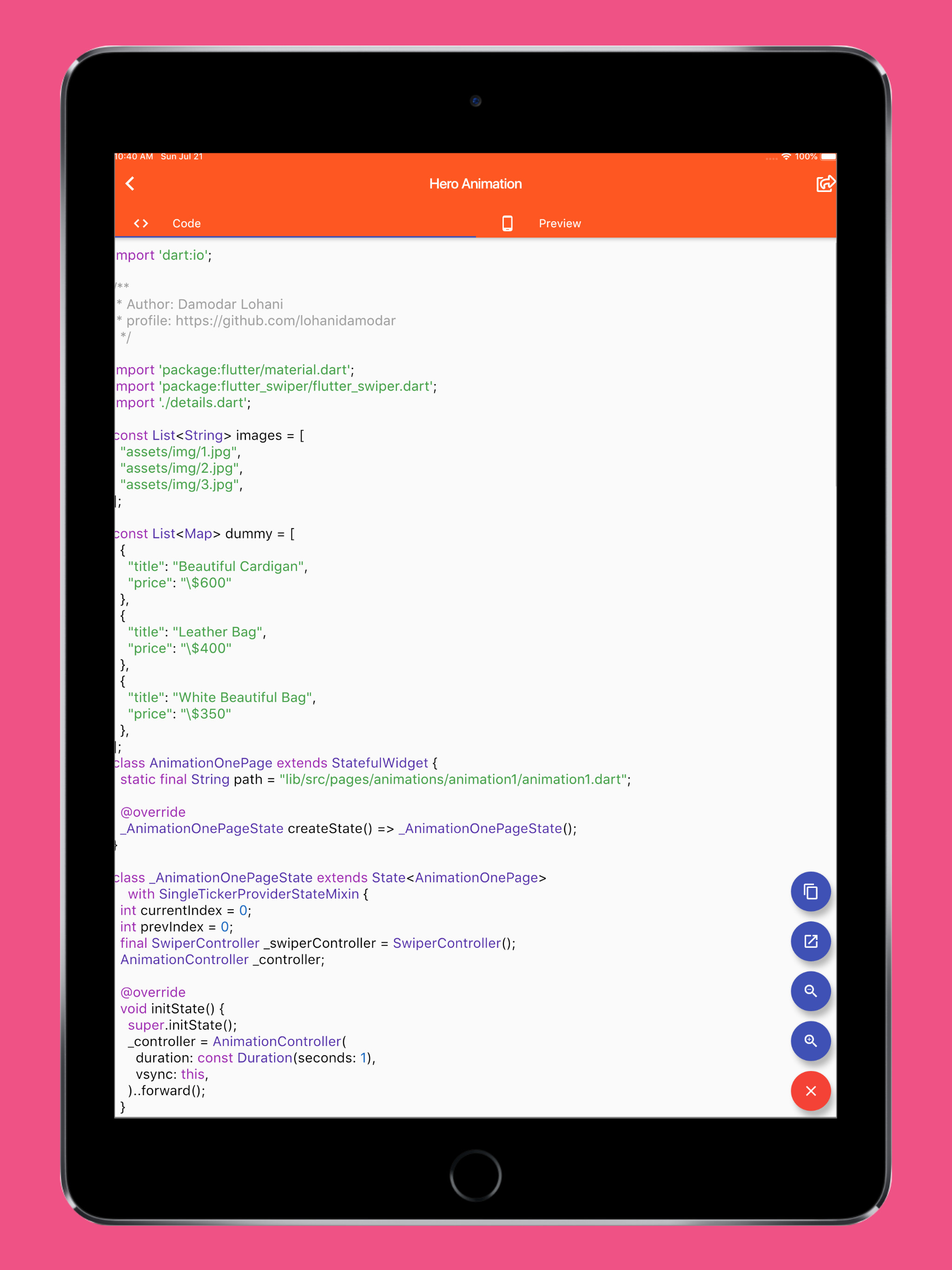 Flutter UI Challenges
