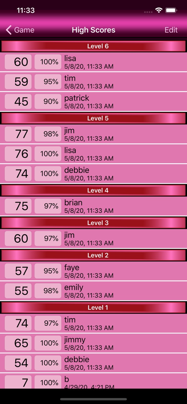 iPhone screenshot