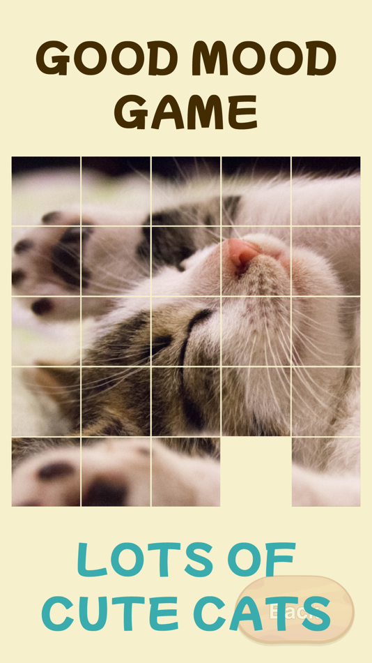 #4. CAT PUZZLE GAME/Move the tiles (iOS) By: KOHEI OKADA