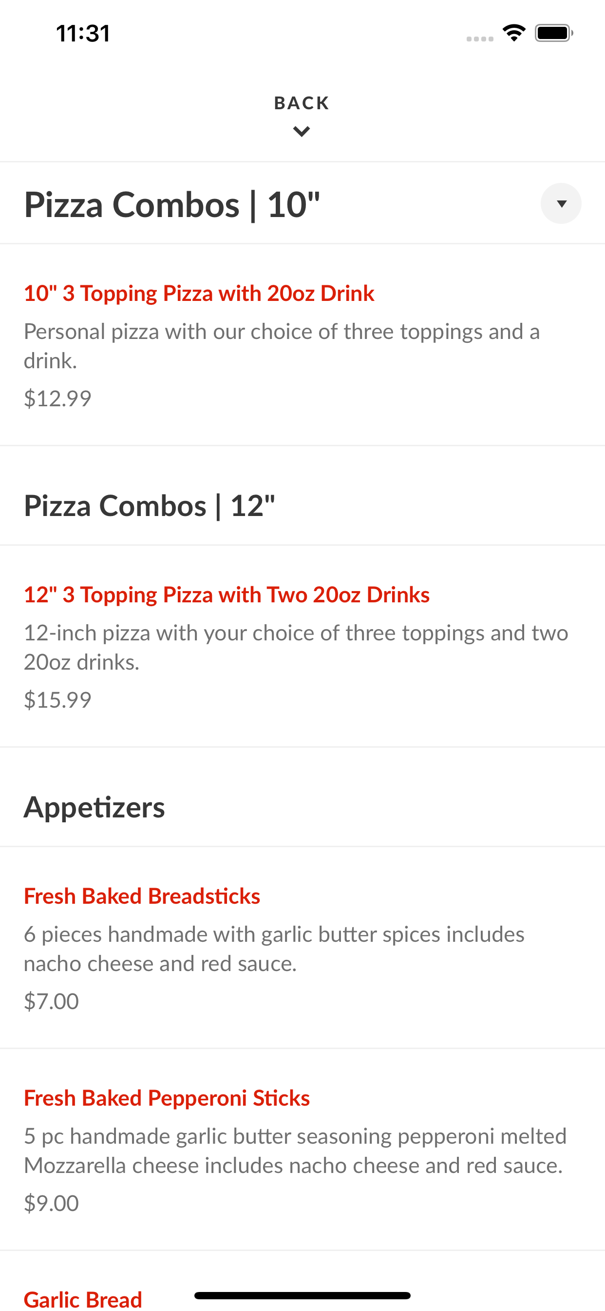 Bruno's Pizza- South Bend screenshot 3