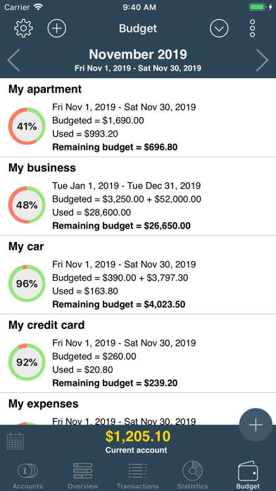 My Budget Book Screenshot