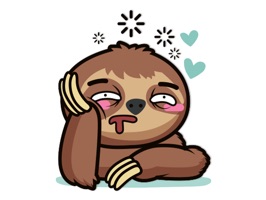Sloth Emoticon Stickers