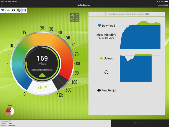 nPerf internet speed test iPad app afbeelding 1