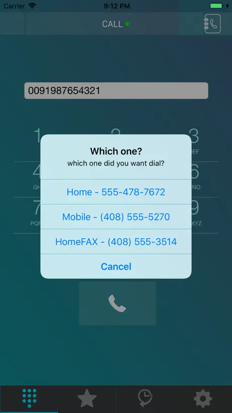 Hello Card Dialer