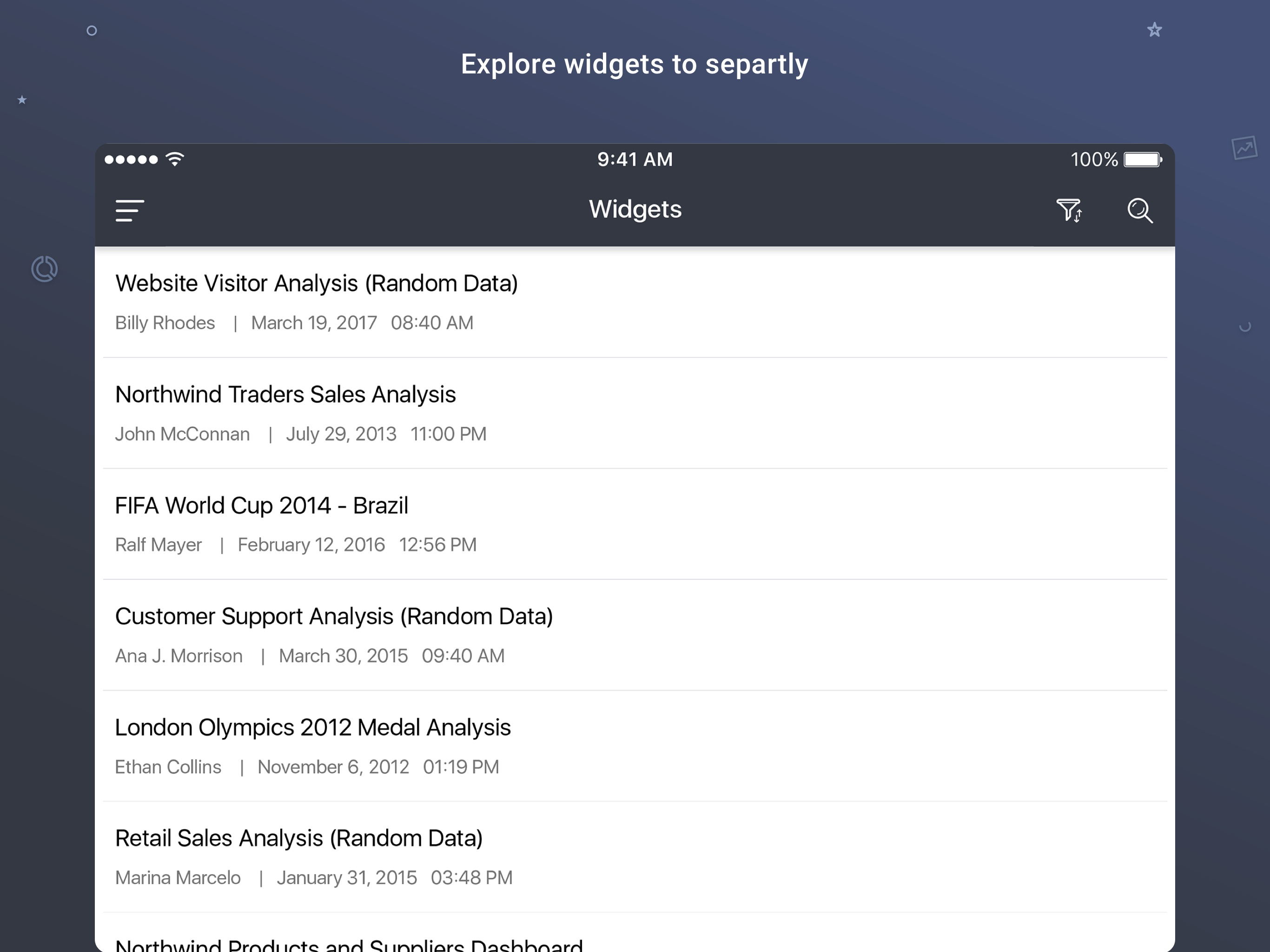 Syncfusion Dashboard Mobile screenshot 5