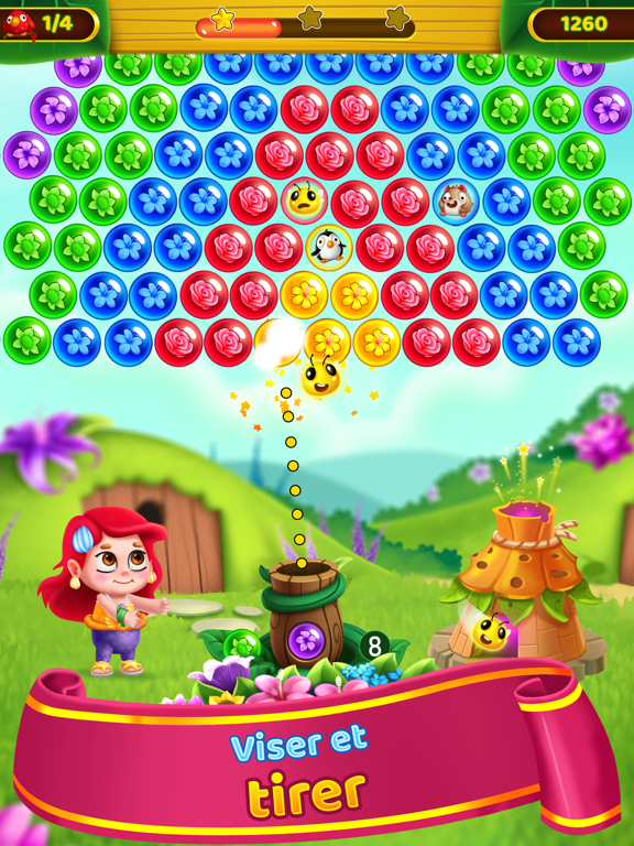 Screenshot #4 pour Flower Games - Bubble Shooter