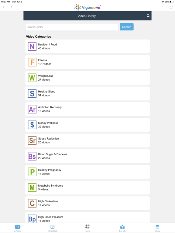 Vigoroom iPad screenshot 8 - Health & Fitness app