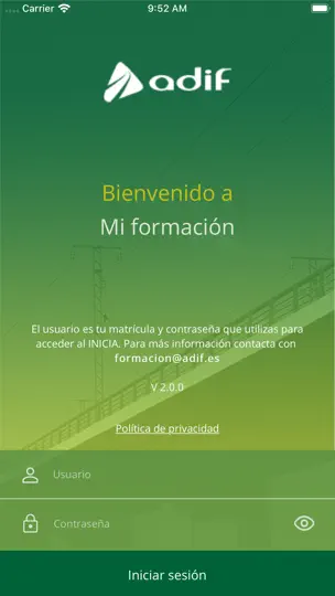 Captura de pantalla de Mi Formación en iPhone 1