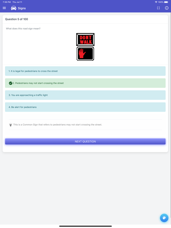 Delaware DMV Practice Test iPad screenshot