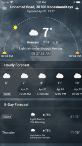 Weather app - Weather forecast screenshot