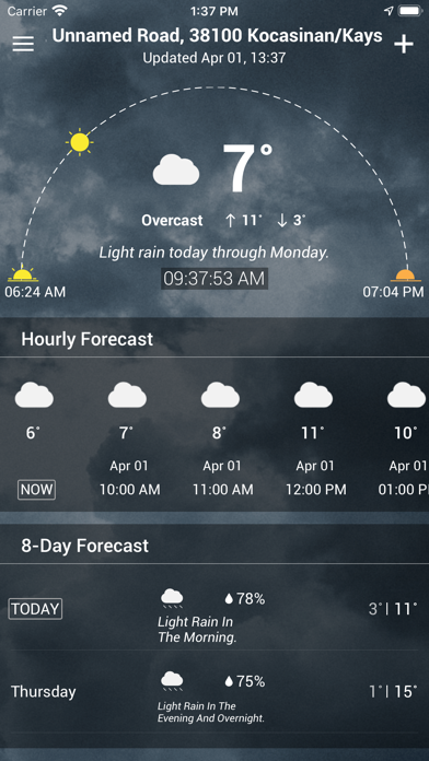 Screenshot #1 pour Weather app - Weather forecast