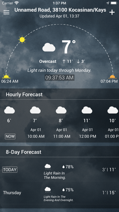 Weather app - Weather forecast Screenshot