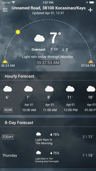 Weather app - Weather forecast App Store screenshot 1