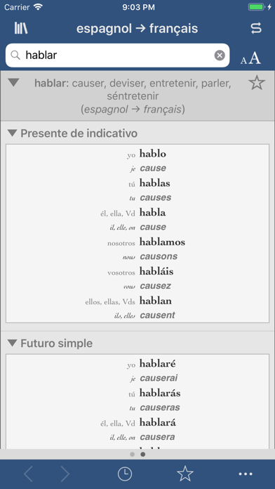 Screenshot #2 pour Ultralingua français-espagnol