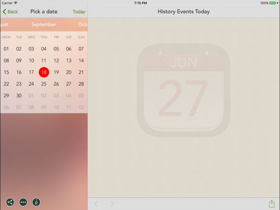 History Events Today iPad screenshot 2 - Reference app