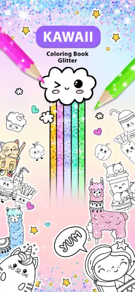 Game screenshot Kawaii Coloring Book Glitter mod apk