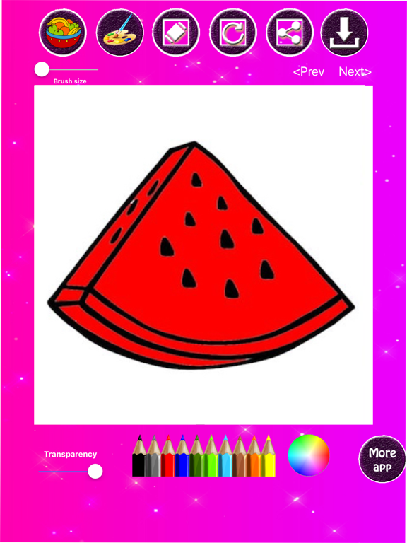 Screenshot #2 for Fruit & Vegetables Coloring