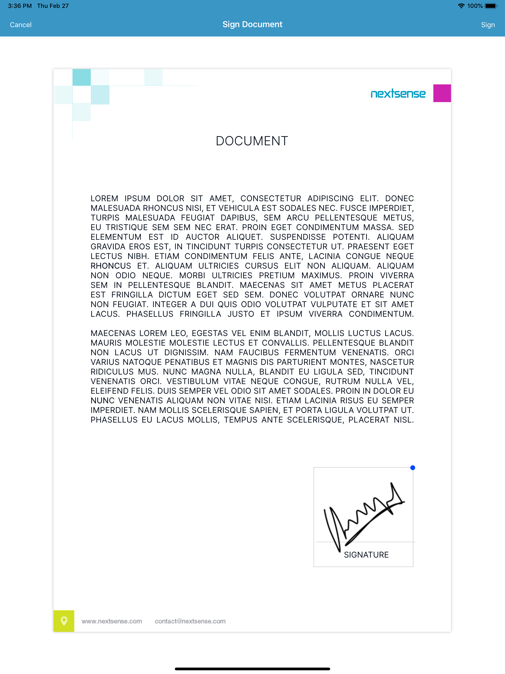Nextsense eSign