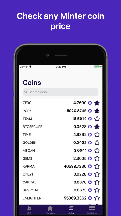 BIP Rate: Minter coins value screenshot 4