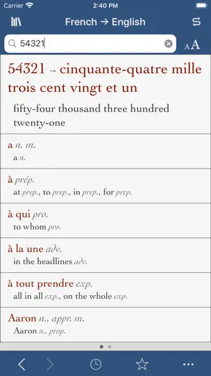 Ultralingua French-English iPhone-skjermbilde 3