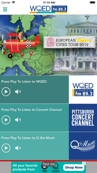 WQED-FM Screenshot