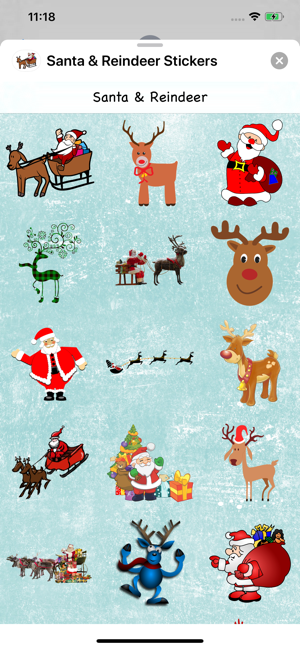 Santa & Reindeer Sticker Pack